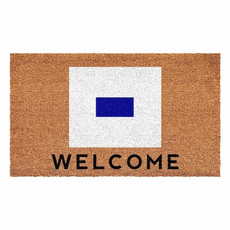 Calloway Mills Personalized Door Mat, Blue, White, Black, Natural, 30 in W x 48 in L 108123048S